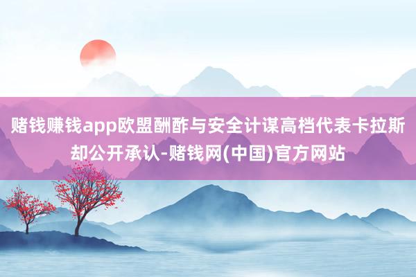 赌钱赚钱app欧盟酬酢与安全计谋高档代表卡拉斯却公开承认-赌钱网(中国)官方网站