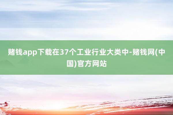 赌钱app下载在37个工业行业大类中-赌钱网(中国)官方网站