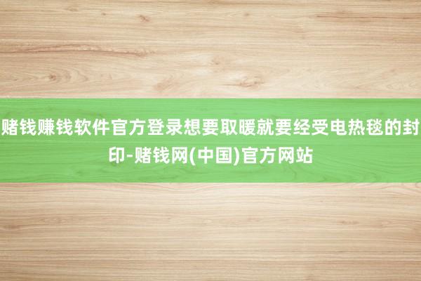 赌钱赚钱软件官方登录想要取暖就要经受电热毯的封印-赌钱网(中国)官方网站
