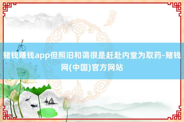 赌钱赚钱app但照旧和蔼很是赶赴内堂为取药-赌钱网(中国)官方网站