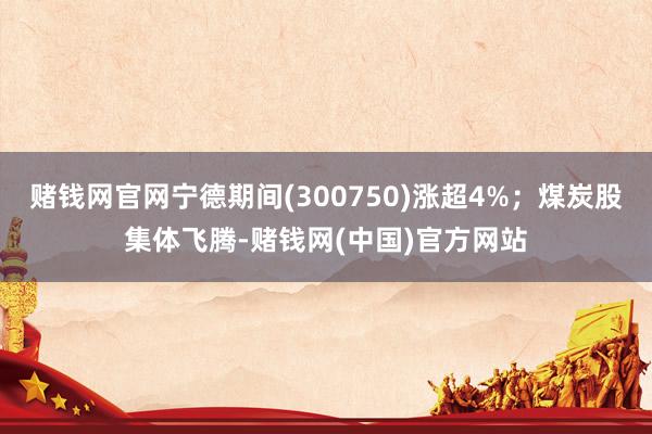赌钱网官网宁德期间(300750)涨超4%；煤炭股集体飞腾-赌钱网(中国)官方网站
