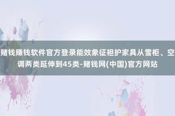 赌钱赚钱软件官方登录能效象征袒护家具从雪柜、空调两类延伸到45类-赌钱网(中国)官方网站