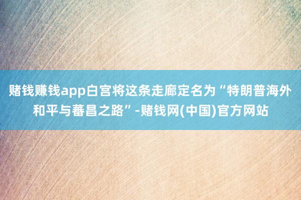 赌钱赚钱app白宫将这条走廊定名为“特朗普海外和平与蕃昌之路”-赌钱网(中国)官方网站