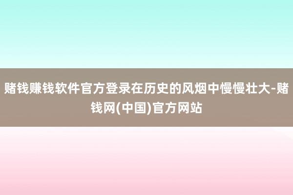 赌钱赚钱软件官方登录在历史的风烟中慢慢壮大-赌钱网(中国)官方网站