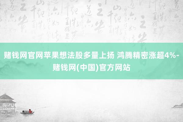 赌钱网官网苹果想法股多量上扬 鸿腾精密涨超4%-赌钱网(中国)官方网站